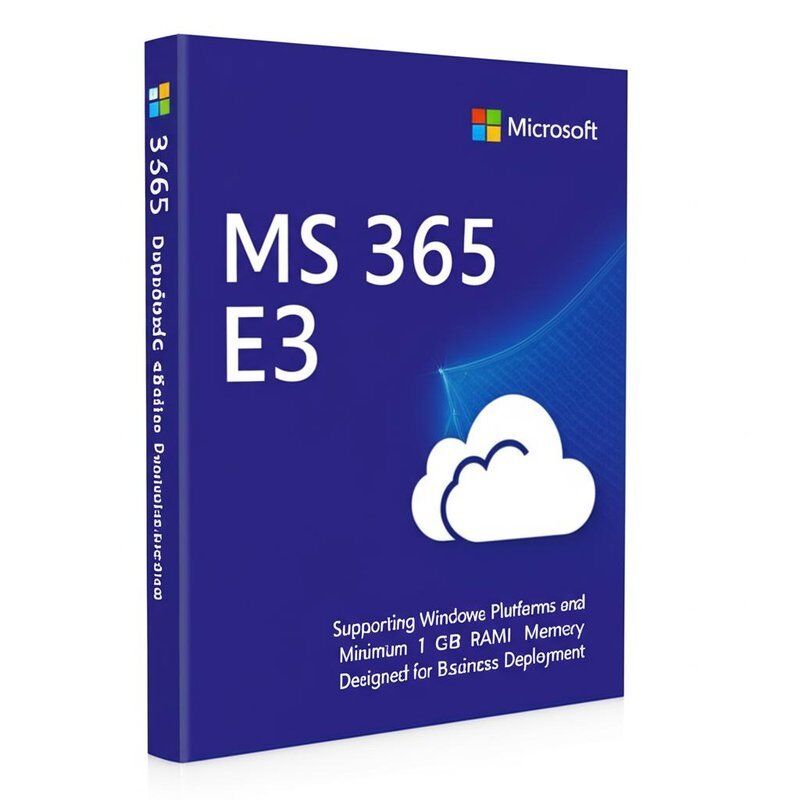Digital Download MS 365 E3 Supporting Windows Platforms and Minimum 1 GB RAM Memory Designed for Business Software Deployment