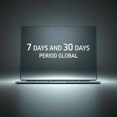 7 Dias e 30 Dias Período Global PowerPoint habilitado ferramenta de apresentação projetada para comunicação corporativa e treinamento